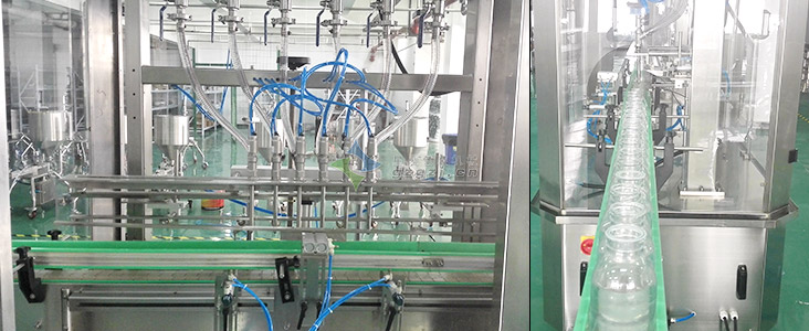 六頭自流式液體灌裝機細節圖